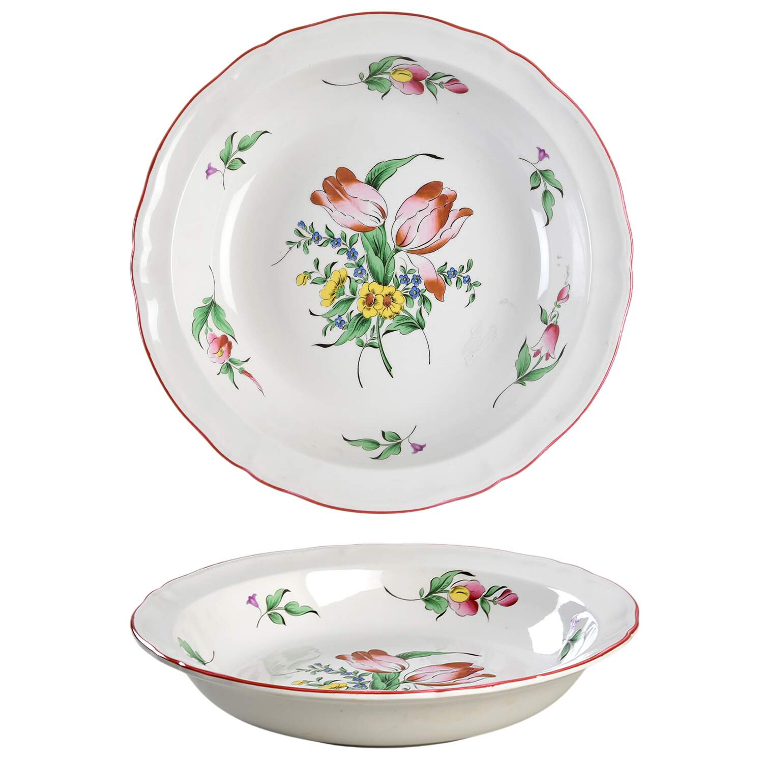 Old Strasbourg (Off White Background) 11" Round Vegetable Bowl by Luneville-1