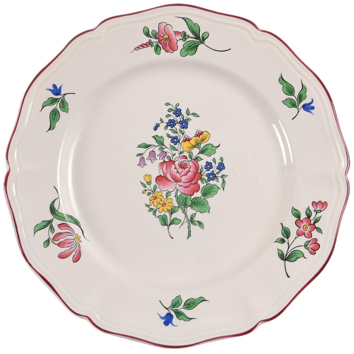 Old Strasbourg (Off White Background) Salad Plate by Luneville-1