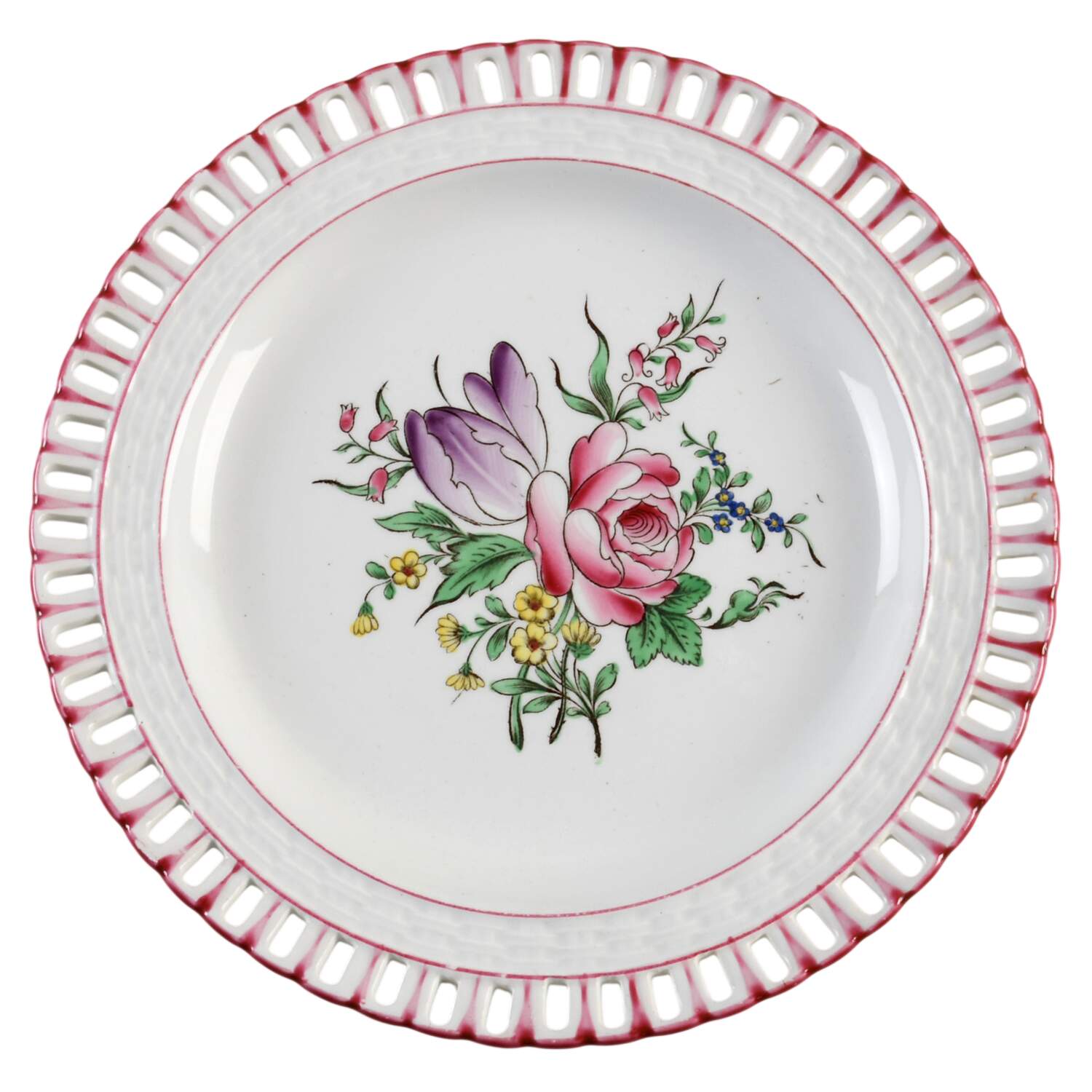 Old Strasbourg (Off White Background) Pierced Edge Salad Plate by Luneville-1