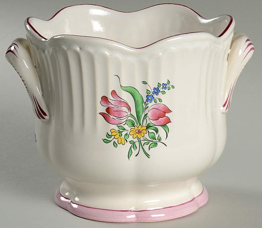 Old Strasbourg (Off White Background) 5" Cachepot by Luneville-1