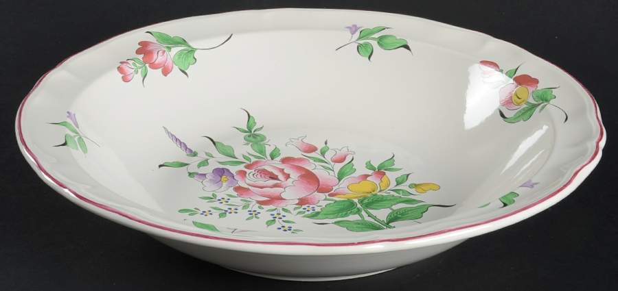 Old Strasbourg (Off White Background) 11" Round Vegetable Bowl by Luneville-1