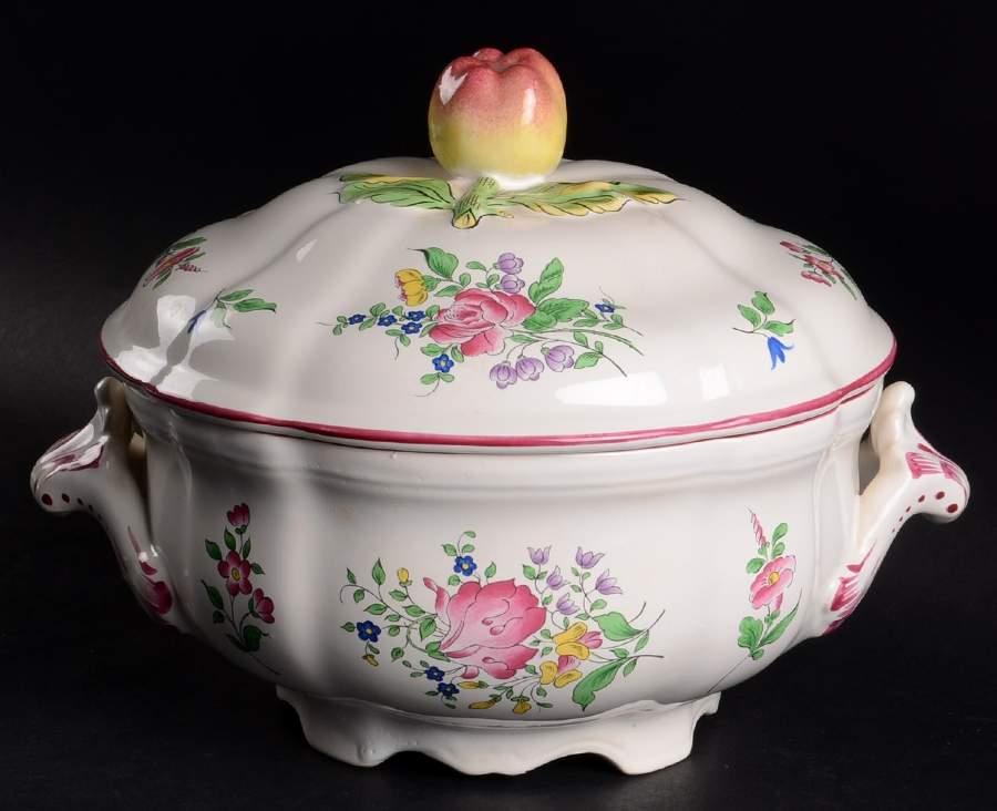 Old Strasbourg (Off White Background) Round Covered Vegetable by Luneville-1