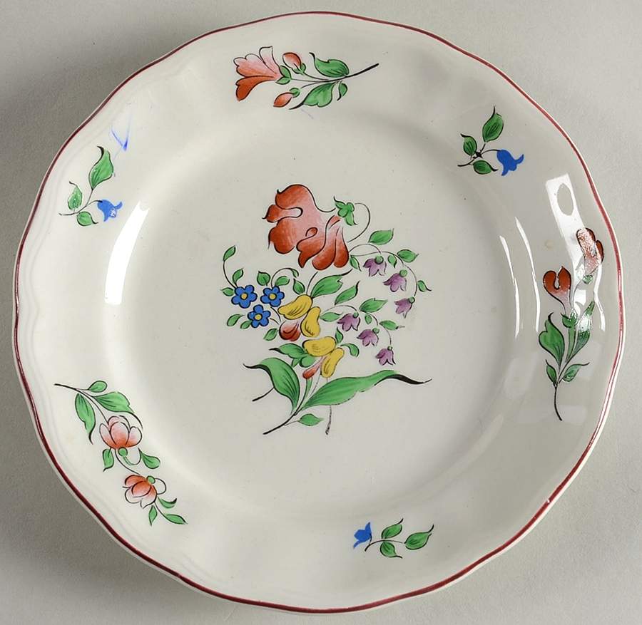 Old Strasbourg (Off White Background) Bread & Butter Plate by Luneville-1
