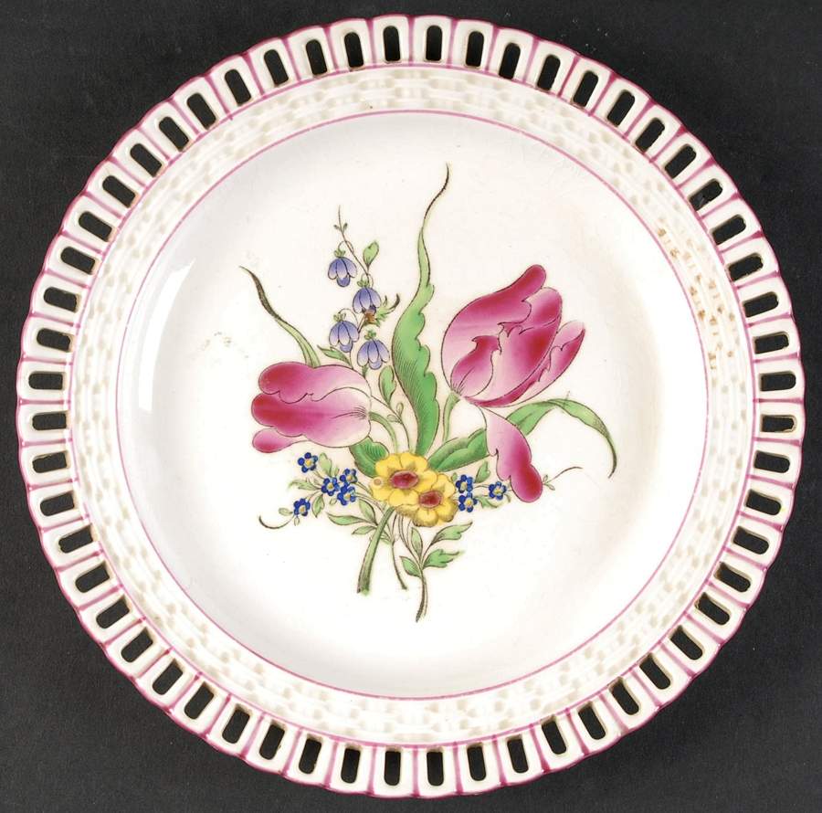 Old Strasbourg (Off White Background) Pierced Edge Salad Plate by Luneville-1