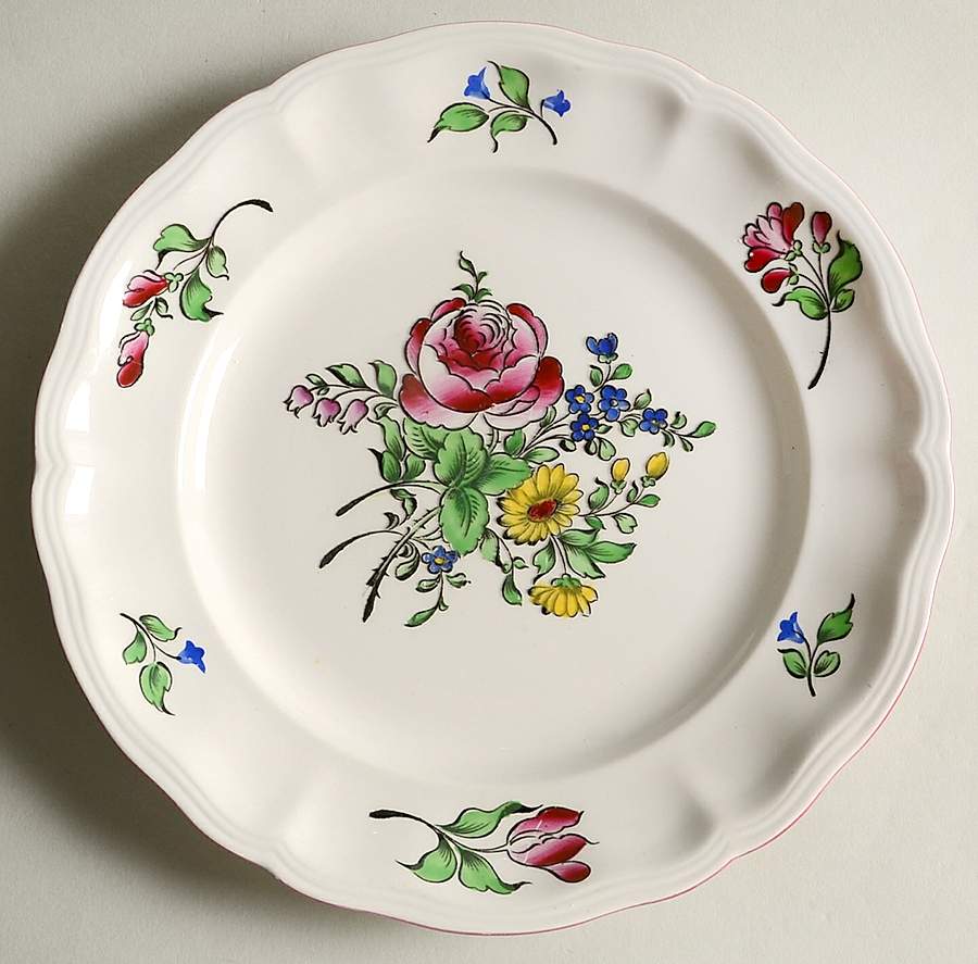 Old Strasbourg (Off White Background) Luncheon Plate by Luneville-1