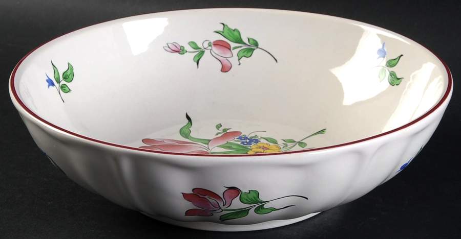 Old Strasbourg (Off White Background) 8" Salad Serving Bowl by Luneville-1