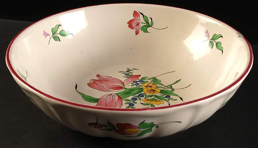 Old Strasbourg (Off White Background) 11" Large Salad Serving Bowl by Luneville-1