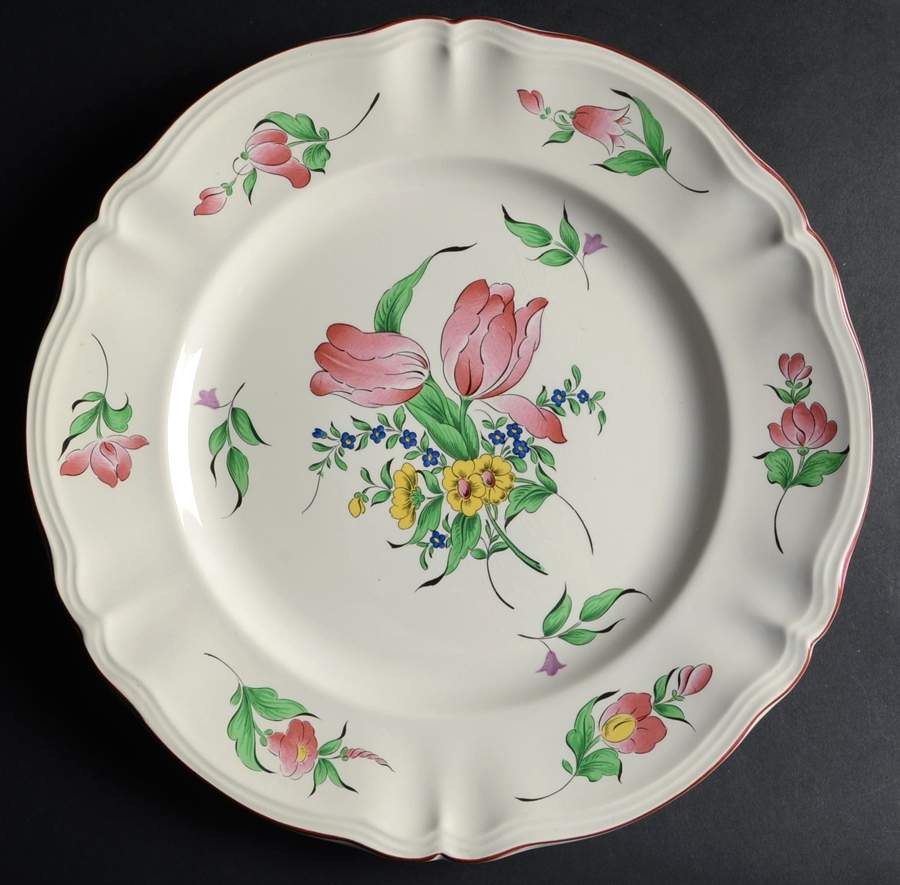 Old Strasbourg (Off White Background) 13" Chop Plate (Round Platter) by Luneville-1
