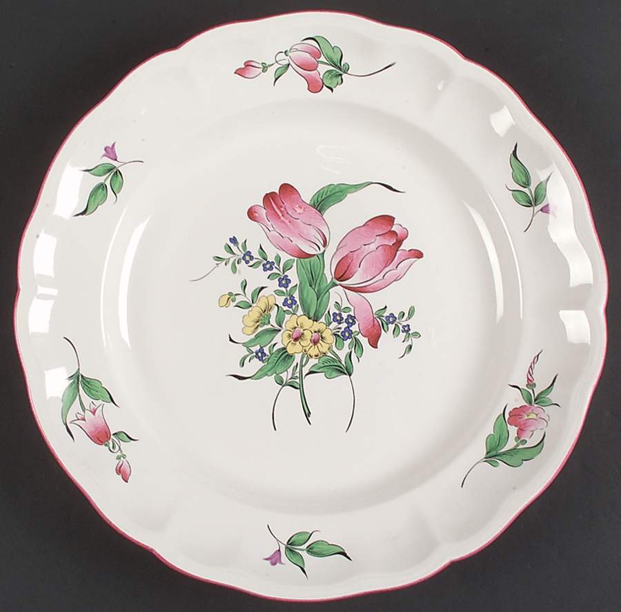 Old Strasbourg (Off White Background) 13" Chop Plate (Round Platter) by Luneville-1