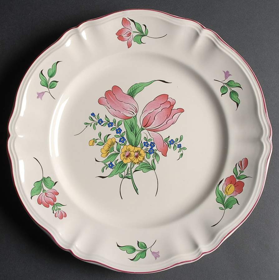 Old Strasbourg (Off White Background) 12" Chop Plate (Round Platter) by Luneville-1