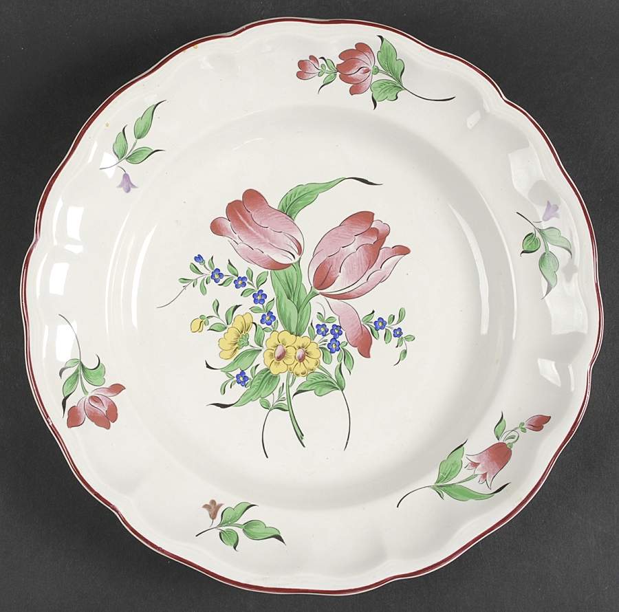 Old Strasbourg (Off White Background) 12" Chop Plate (Round Platter) by Luneville-1