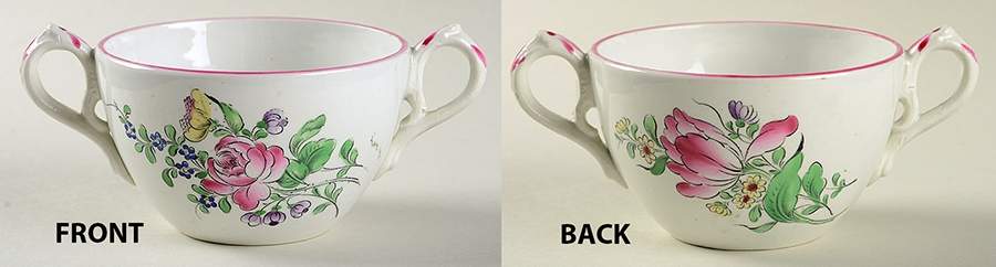 Old Strasbourg (Off White Background) Flat Bouillon Cup by Luneville-1