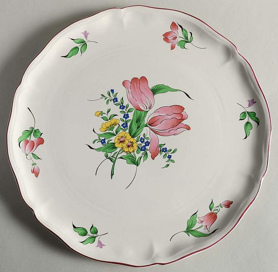 Old Strasbourg (Off White Background) Cake Plate by Luneville-1
