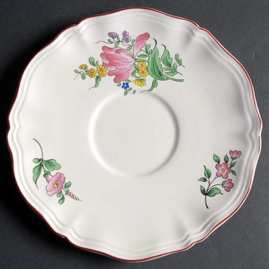 Old Strasbourg (Off White Background) Saucer for Jumbo Cup by Luneville-1