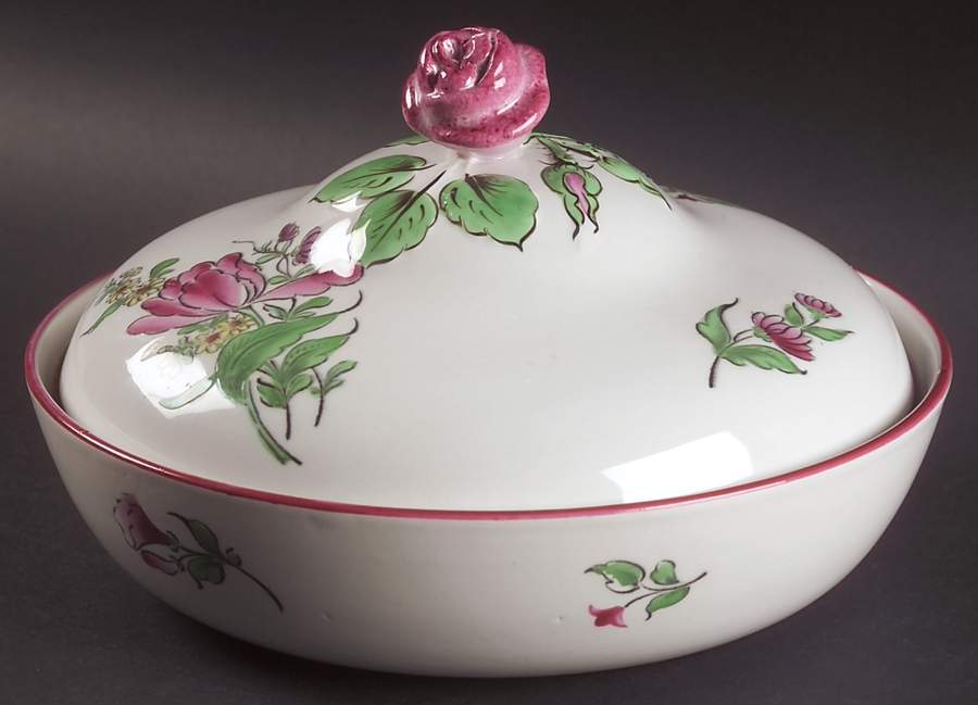 Old Strasbourg (Off White Background) Round Covered Vegetable by Luneville-1