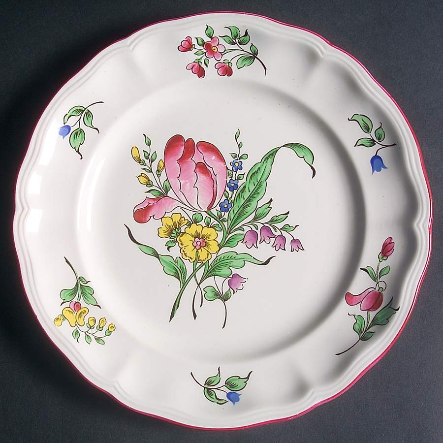 Old Strasbourg (Off White Background) Luncheon Plate by Luneville-1