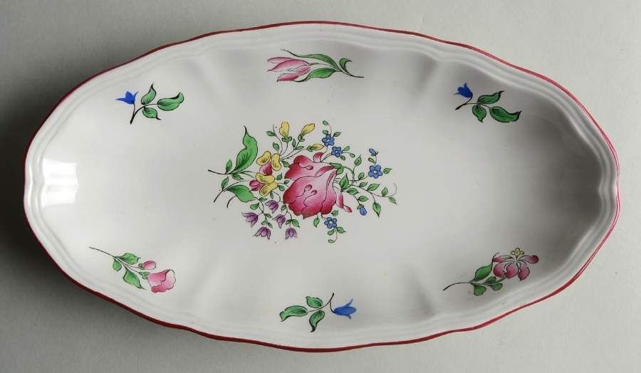 Old Strasbourg (Off White Background) Pickle Dish by Luneville-1