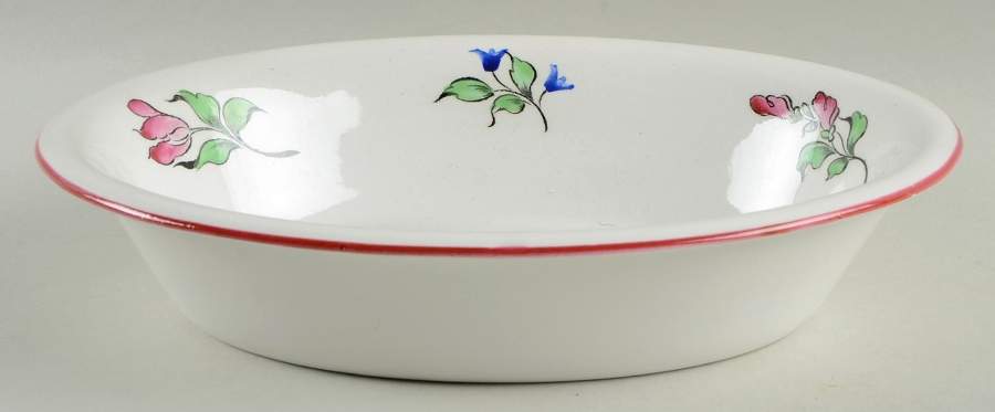 Old Strasbourg (Off White Background) 9" Oval Vegetable Bowl by Luneville-1