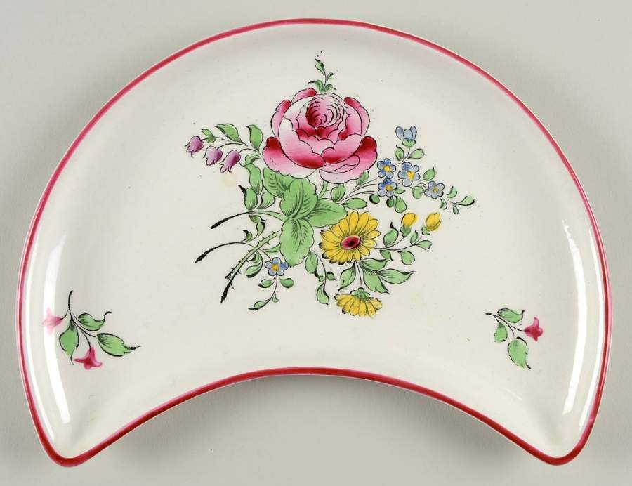 Old Strasbourg (Off White Background) Crescent Salad Plate by Luneville-1