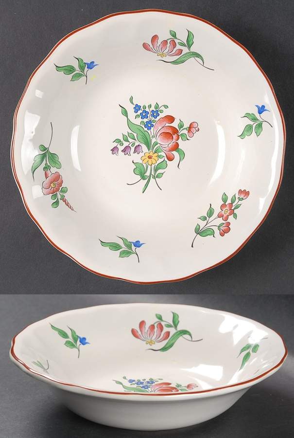 Old Strasbourg (Off White Background) Coupe Cereal Bowl by Luneville-1