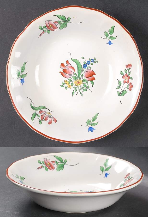 Old Strasbourg (Off White Background) Coupe Cereal Bowl by Luneville-1