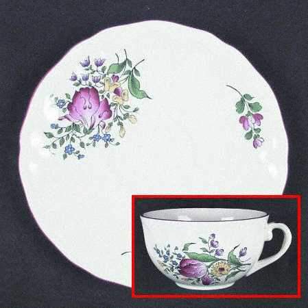Old Strasbourg (Off White Background) Breakfast Cup & Saucer Set by Luneville-1