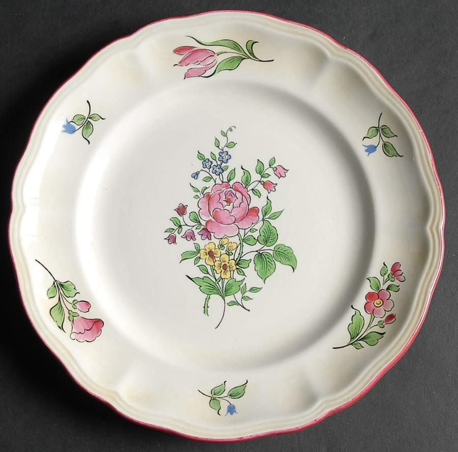 Old Strasbourg (Off White Background) Salad Plate by Luneville-1
