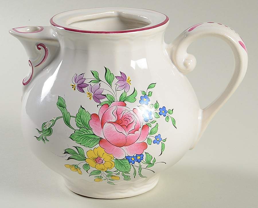 Old Strasbourg (Off White Background) Teapot No Lid by Luneville-1