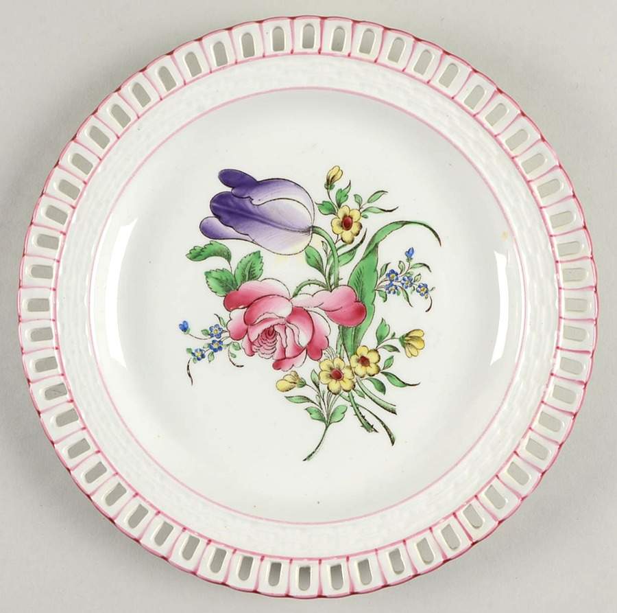 Old Strasbourg (Off White Background) Pierced Edge Salad Plate by Luneville-1