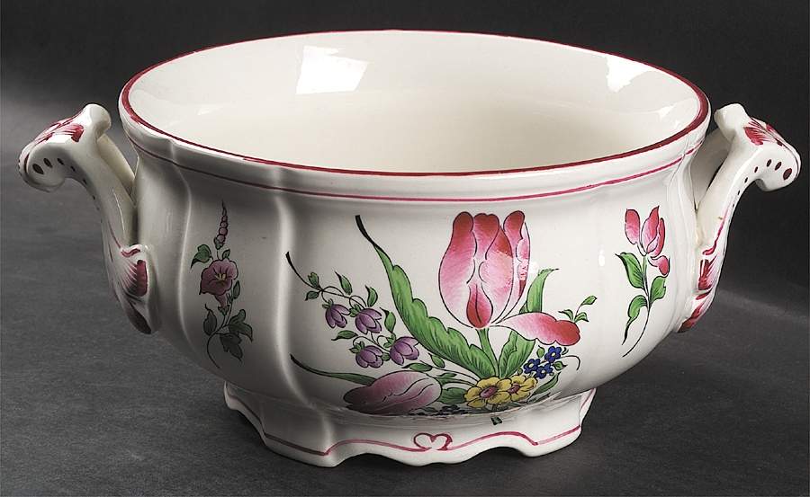 Old Strasbourg (Off White Background) Round Vegetable No Lid by Luneville-1