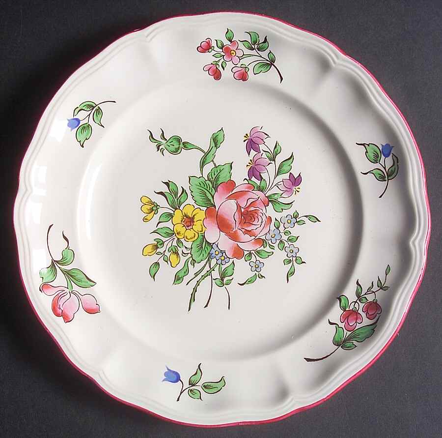 Old Strasbourg (Off White Background) Luncheon Plate by Luneville-1