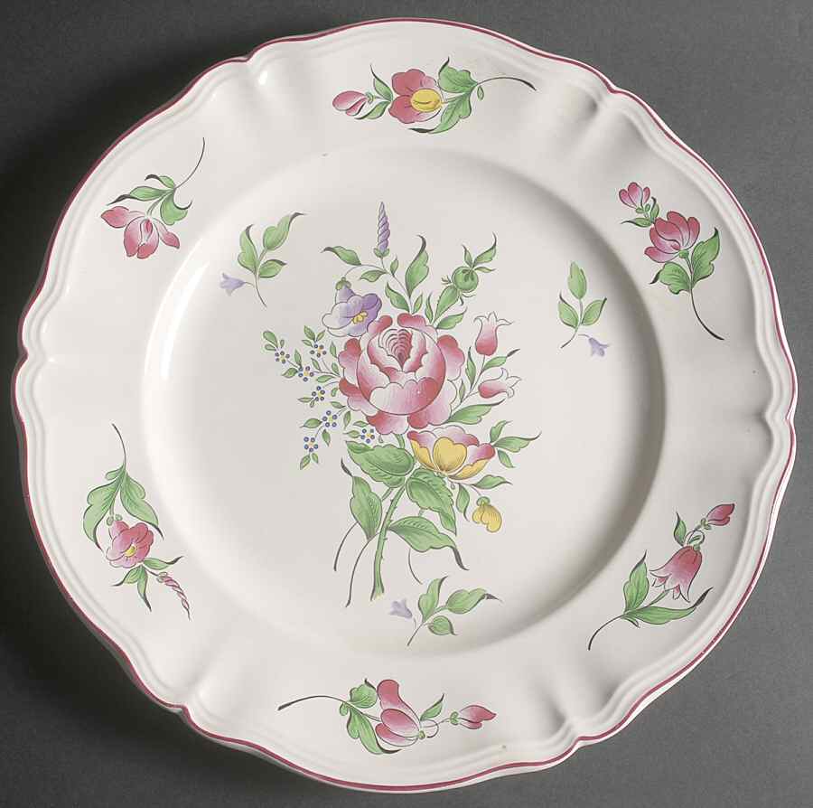 Old Strasbourg (Off White Background) 13" Chop Plate (Round Platter) by Luneville-1