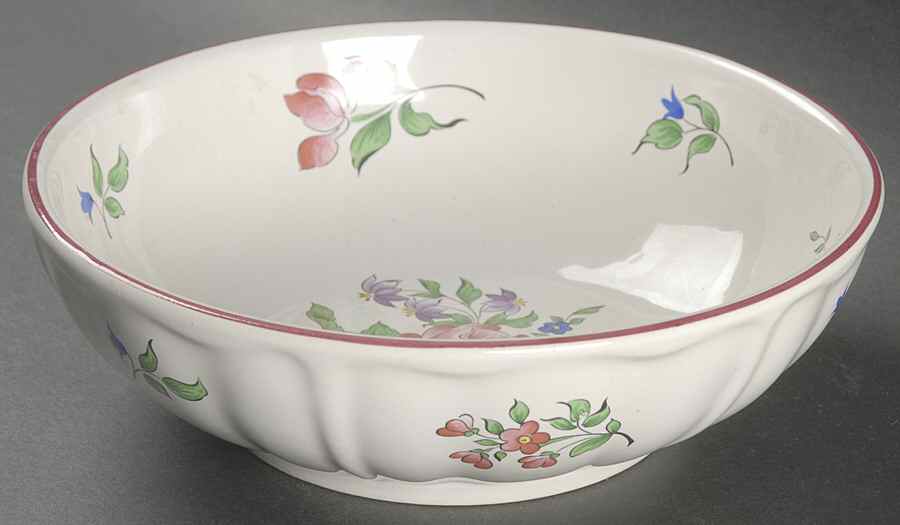 Old Strasbourg (Off White Background) 8" Salad Serving Bowl by Luneville-1