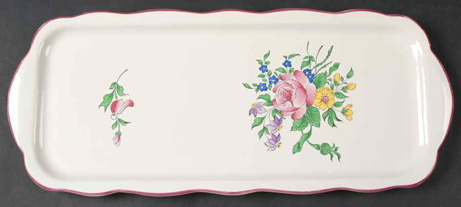 Old Strasbourg (Off White Background) Large Sandwich Tray by Luneville-1