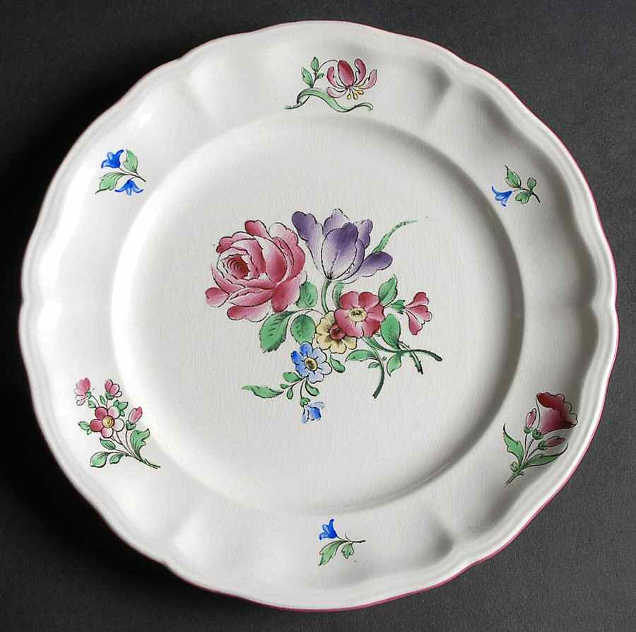Old Strasbourg (Off White Background) Luncheon Plate by Luneville-1