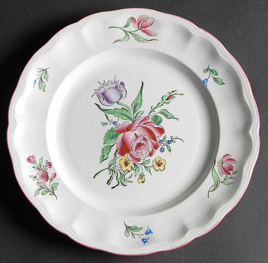 Old Strasbourg (Off White Background) Dinner Plate by Luneville-1
