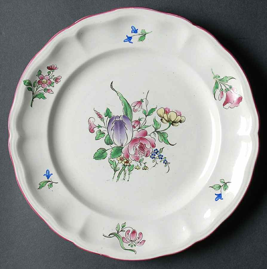Old Strasbourg (Off White Background) Luncheon Plate by Luneville-1