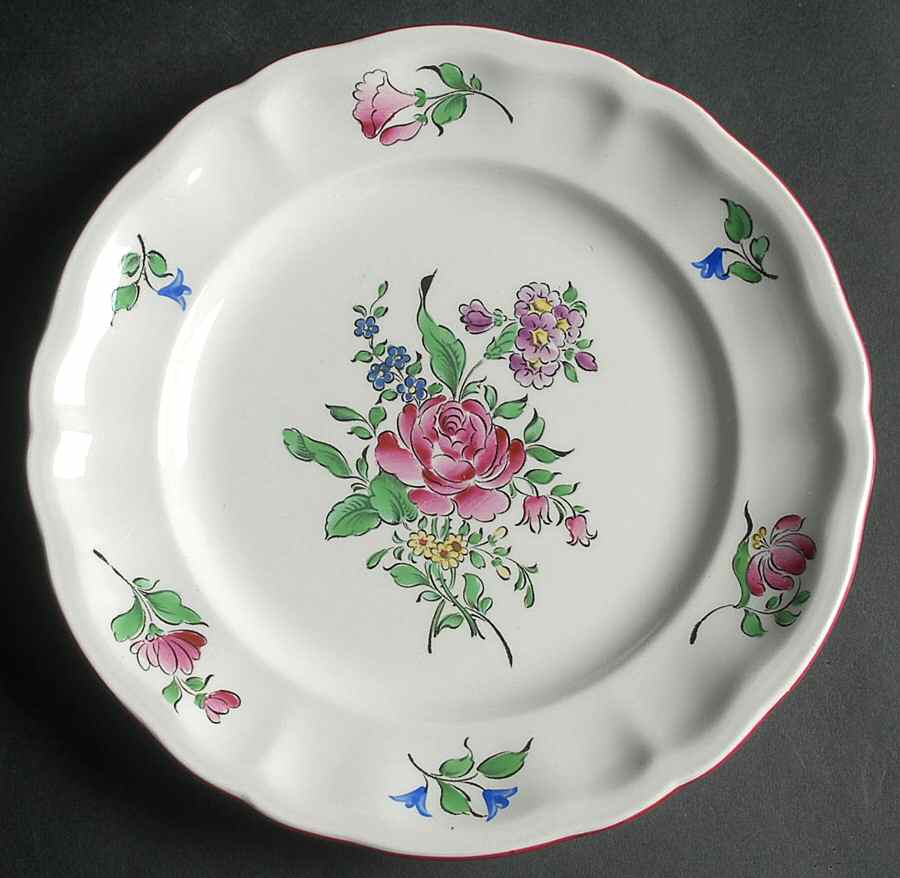 Old Strasbourg (Off White Background) Luncheon Plate by Luneville-1