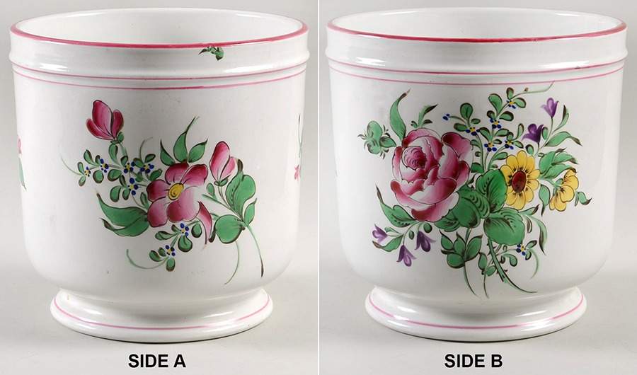 Old Strasbourg (Off White Background) 7" Cachepot by Luneville-1