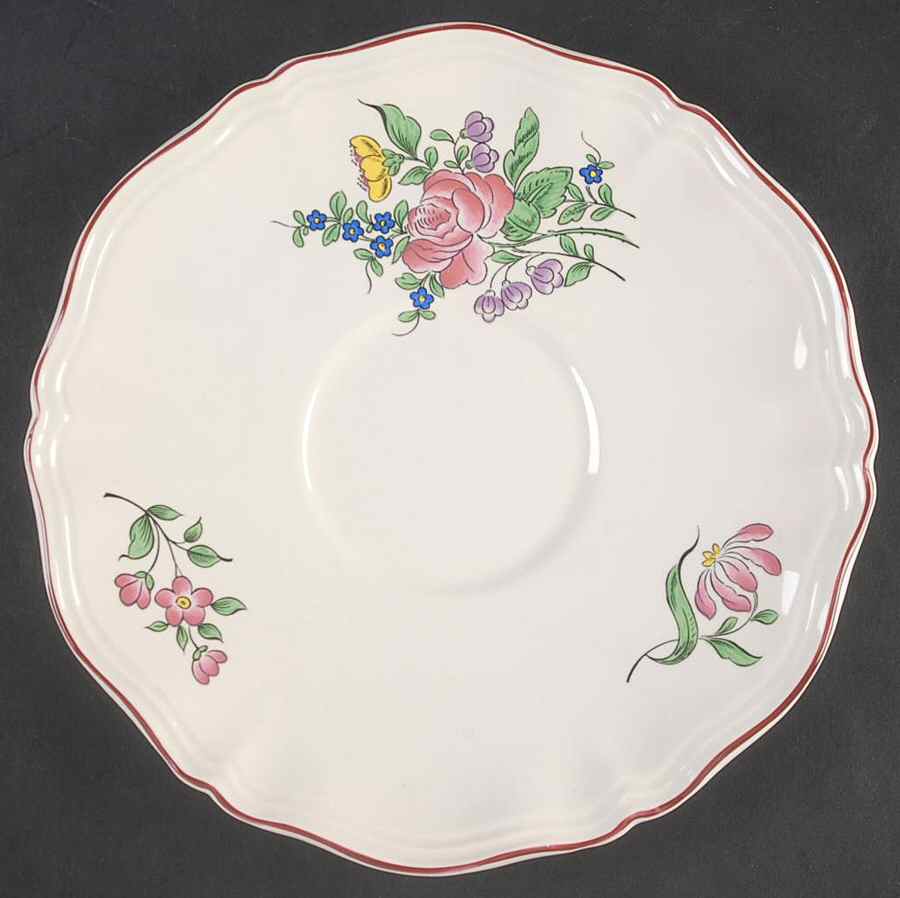 Old Strasbourg (Off White Background) Saucer for Jumbo Cup by Luneville-1