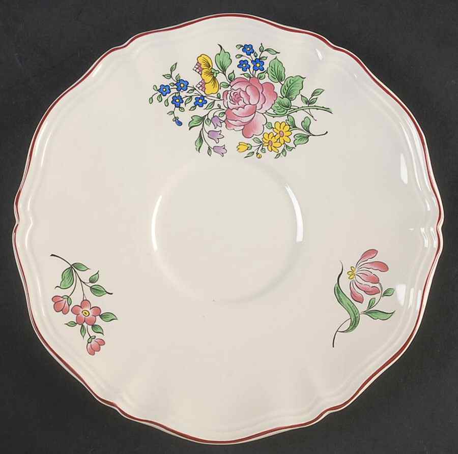 Old Strasbourg (Off White Background) Saucer for Jumbo Cup by Luneville-1