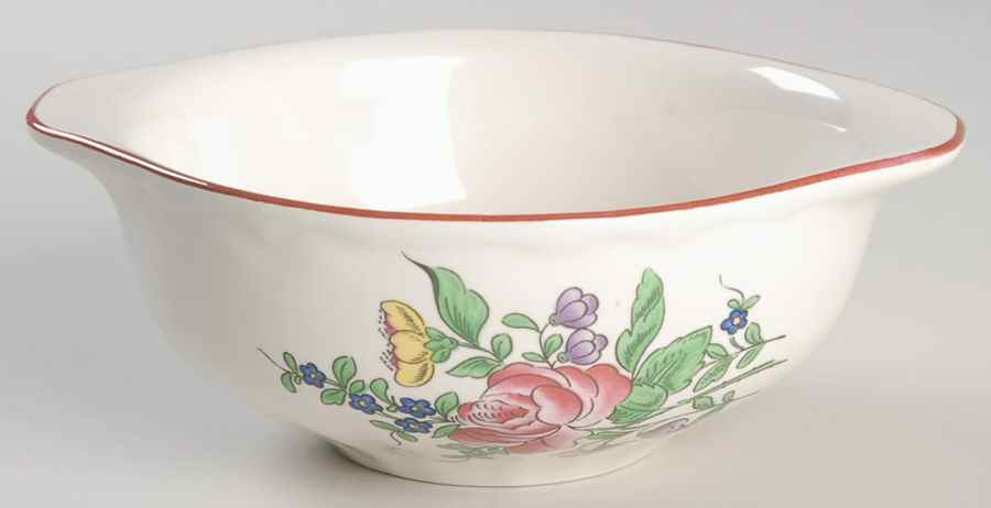 Old Strasbourg (Off White Background) Open Sauce Boat by Luneville-1