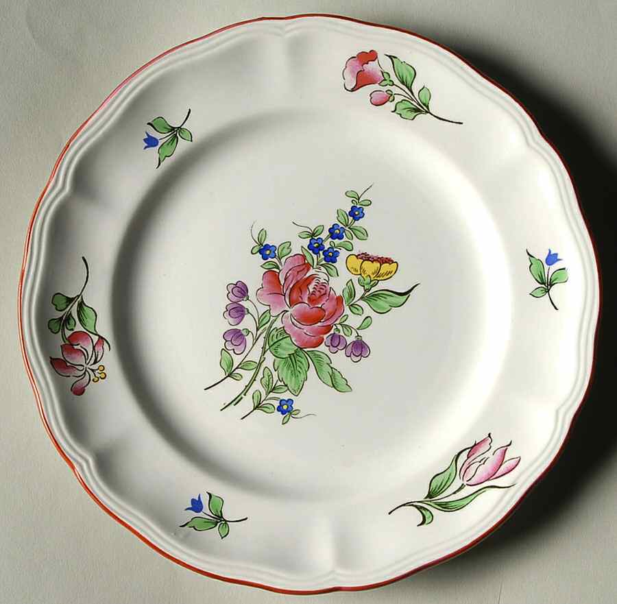 Old Strasbourg (Off White Background) Salad Plate by Luneville-1