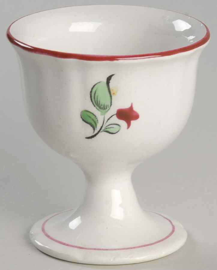 Old Strasbourg (Off White Background) Single Egg Cup by Luneville-1