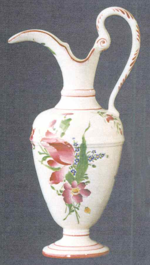 Old Strasbourg (Off White Background) 14" Ewer by Luneville-1