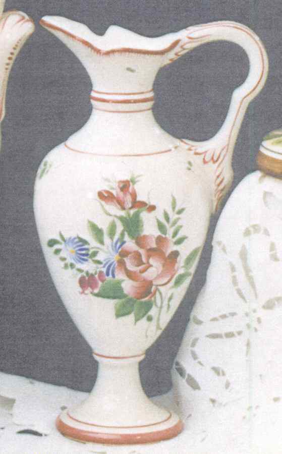 Old Strasbourg (Off White Background) 11" Ewer by Luneville-1