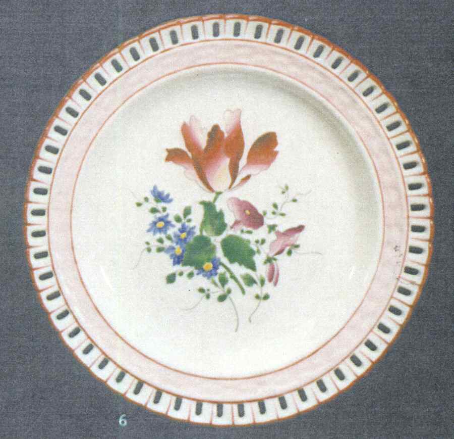 Old Strasbourg (Off White Background) Pierced Edge Dinner Plate by Luneville-1
