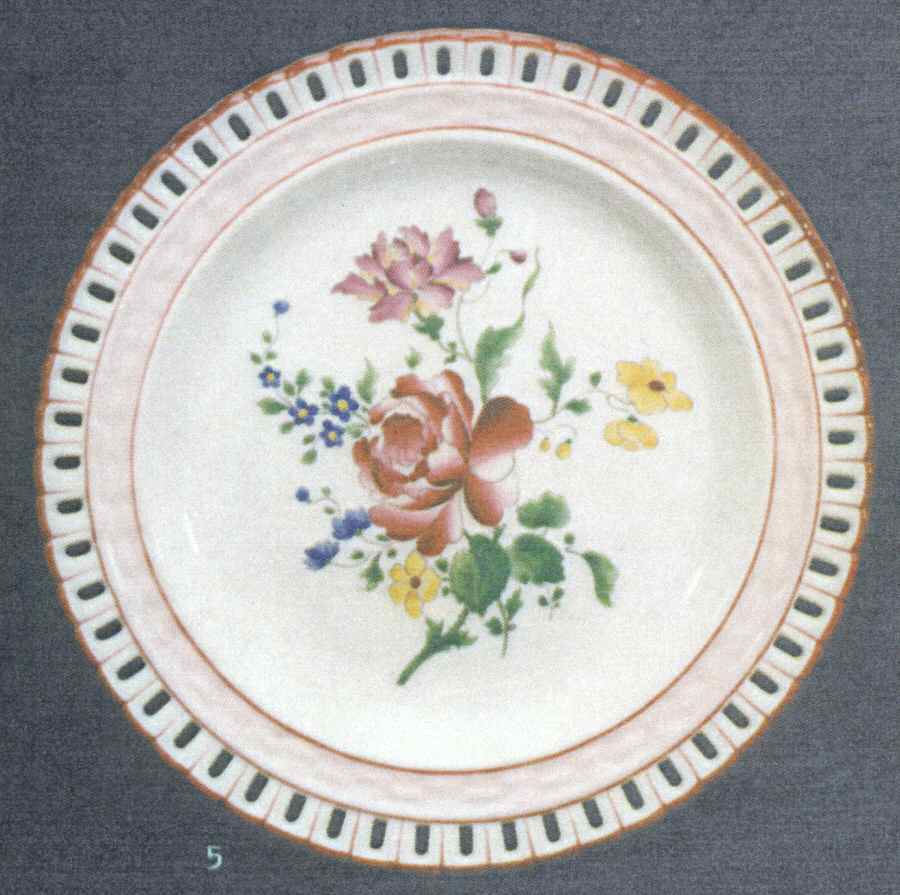Old Strasbourg (Off White Background) Pierced Edge Dinner Plate by Luneville-1