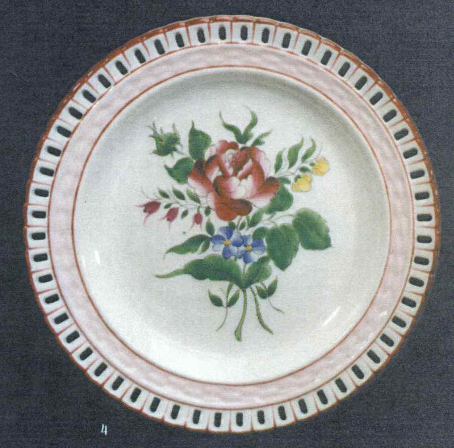Old Strasbourg (Off White Background) Pierced Edge Dinner Plate by Luneville-1