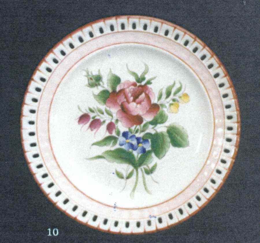 Old Strasbourg (Off White Background) Pierced Dessert/Pie Plate by Luneville-1